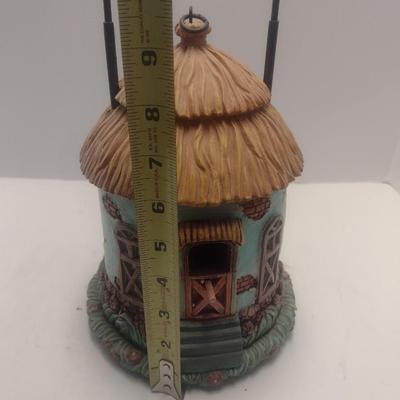 Resin Thatch Roof Cottage Design Bird House
