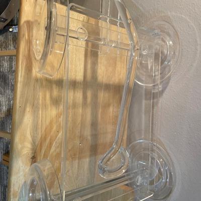 Granware acrylic wagon with red decor