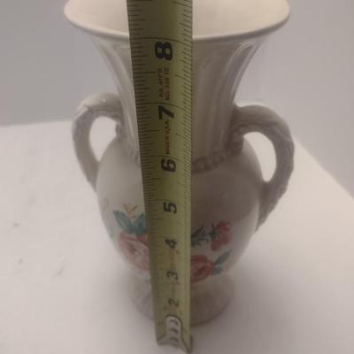 Vintage Royal Copley Ceramic Double Handle Vase