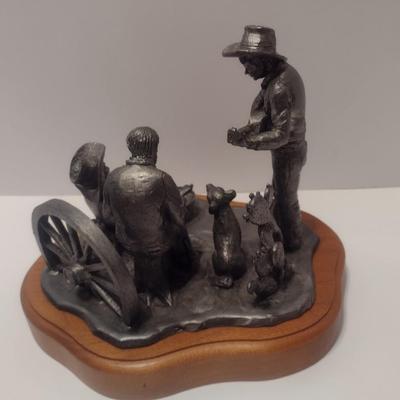 Michael Ricker Signed Limited Edition Pewter Cowboy Sculpture