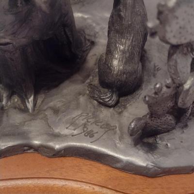Michael Ricker Signed Limited Edition Pewter Cowboy Sculpture