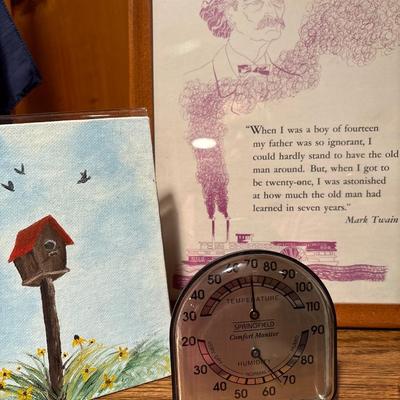 ND flag, barometer, mug & frames