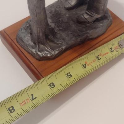 Michael Ricker Signed Limited Edition Pewter Cowboy Shave Day Sculpture