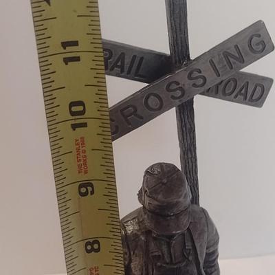 Michael Ricker Signed Limited Edition Pewter 'On Time' Railroad Sculpture