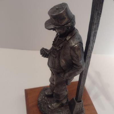 Michael Ricker Signed Limited Edition Pewter 'On Time' Railroad Sculpture
