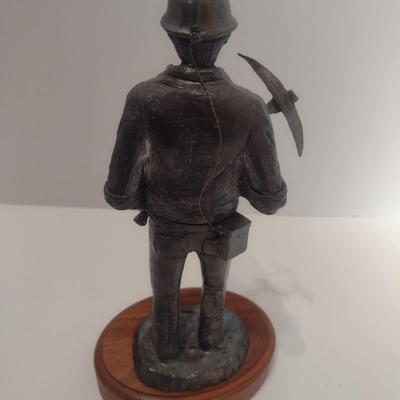 Michael Ricker Signed Limited Edition Pewter Coal Miner Sculpture