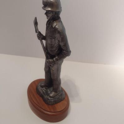 Michael Ricker Signed Limited Edition Pewter Coal Miner Sculpture