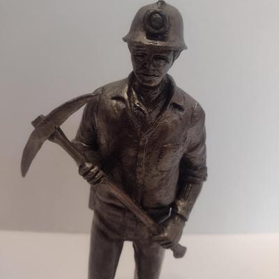 Michael Ricker Signed Limited Edition Pewter Coal Miner Sculpture