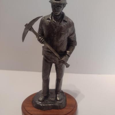 Michael Ricker Signed Limited Edition Pewter Coal Miner Sculpture