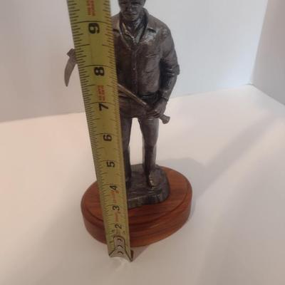 Michael Ricker Signed Limited Edition Pewter Coal Miner Sculpture