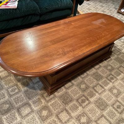 Long oval coffee table