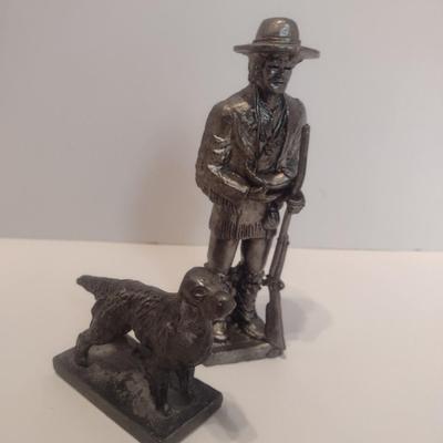 Michael Ricker Signed Limited Edition Pewter Frontier Bound Sculpture