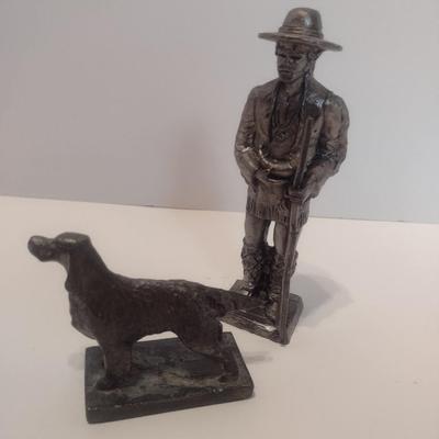 Michael Ricker Signed Limited Edition Pewter Frontier Bound Sculpture