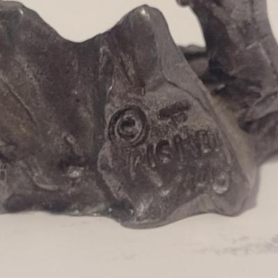 Michael Ricker Signed Limited Edition Pewter Lumber Jack Sculpture