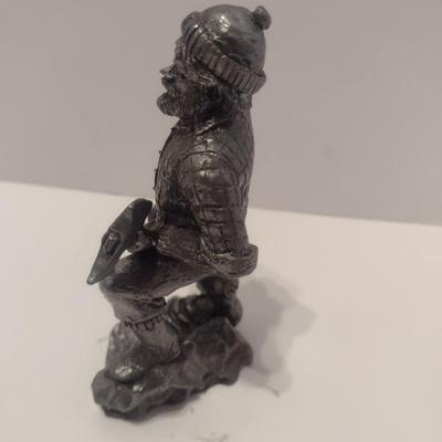 Michael Ricker Signed Limited Edition Pewter Lumber Jack Sculpture