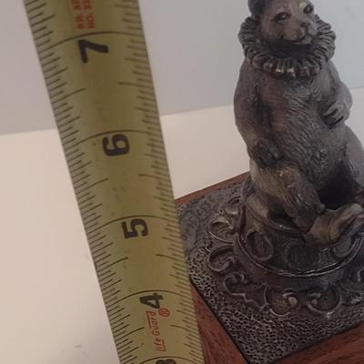 Michael Ricker Limited Edition Signed Pewter Bear Clown Music Box 'Bring in the Clowns'