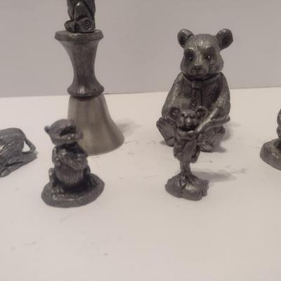 Pewter Animal Figurine Collection
