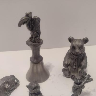 Pewter Animal Figurine Collection