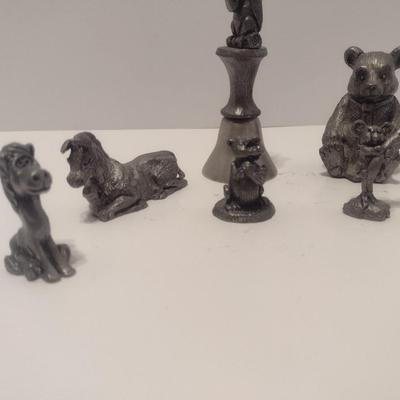 Pewter Animal Figurine Collection