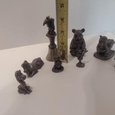 Pewter Animal Figurine Collection