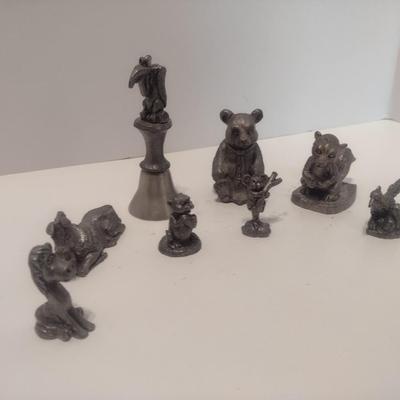 Pewter Animal Figurine Collection