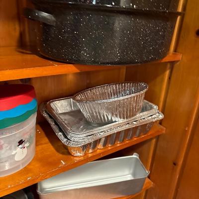 Enamel roaster, Tupperware, and more