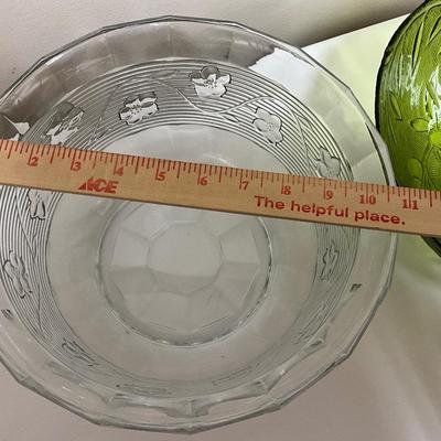 Pair of large glass serving bowls