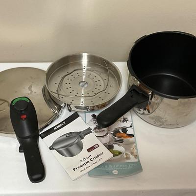 Ultrex Stainless Steel Pressure Cooker - 8 Quart with use and care guide