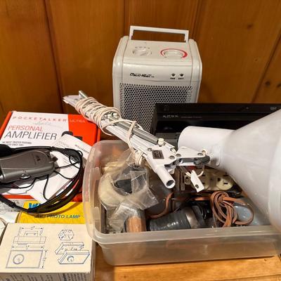 Mini heater, pocket talker, personal amplifier, electrical, digital TV converter
