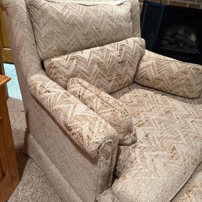 Vintage oversized chair/ottoman by Henredon