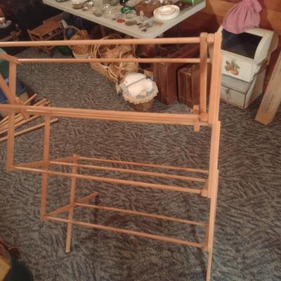 Wood Accordion Laundry Drying Rack