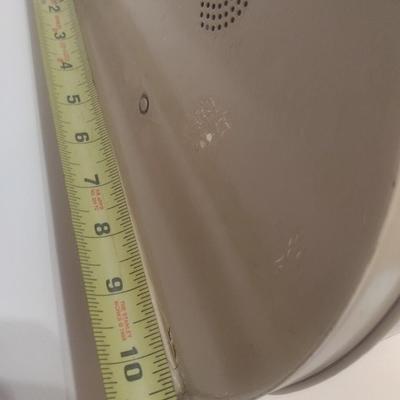 Vintage Metal Roll-Up Bread Box Half Round