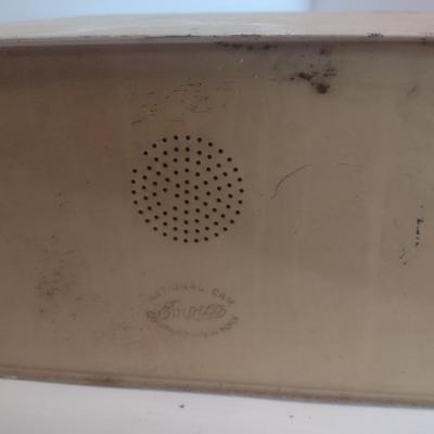 Vintage Metal National Can Company Empecos Drop Door Bread Box Rectangle