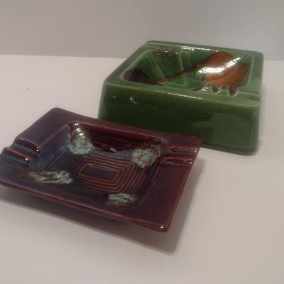 Pair of Mid-Century Ceramic Ashtrays Includes Royal Haeger