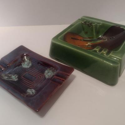 Pair of Mid-Century Ceramic Ashtrays Includes Royal Haeger