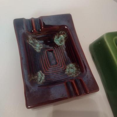 Pair of Mid-Century Ceramic Ashtrays Includes Royal Haeger