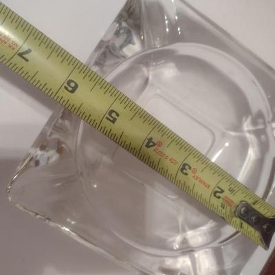 Pair of International Harvester North Caroling Heavy Equipment Glass Ashtrays
