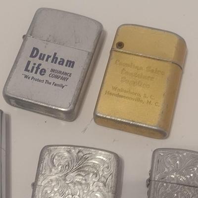 Collection of Vintage Mostly Advertising Cigarette Lighters