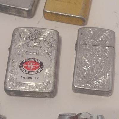Collection of Vintage Mostly Advertising Cigarette Lighters