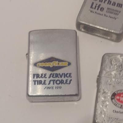 Collection of Vintage Mostly Advertising Cigarette Lighters