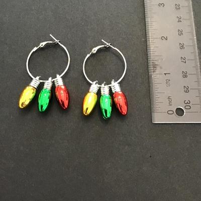 Sale Photo Thumbnail #189: Classic Christmas bulb earrings. Please see attached photos.
