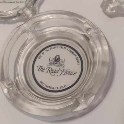 Set of 8 Vintage Advertising Glass, Ceramic, and Metal Ashtrays