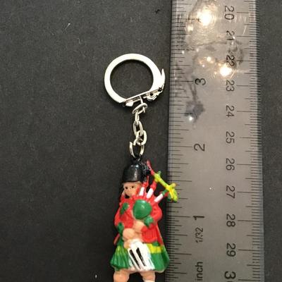Vintage bagpiper keychain