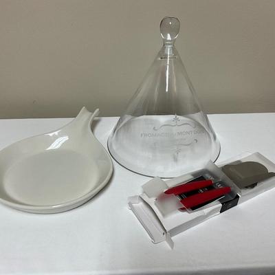 Cheese Dome, Tuxton Frypan server, and new cheese silverware