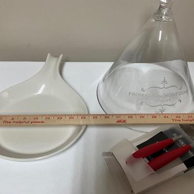 Cheese Dome, Tuxton Frypan server, and new cheese silverware