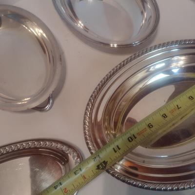 Assortment of Plated Silver Serving Trays