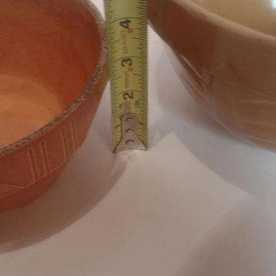Pair of Vintage McCoy Pottery Ironstone Mixing Bowls