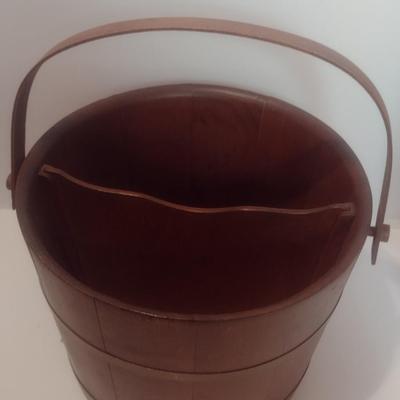 Vintage Divided Compartment Wooded Firken Bucket