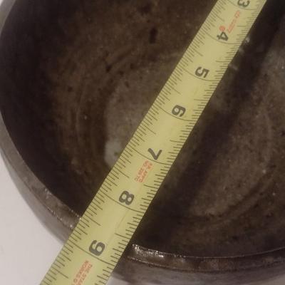 Pair of Hand Thrown Alkaline Glaze Pottery Bowls