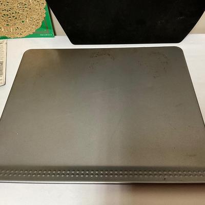 Bake ware - ikea cookie sheet, cookie cutters, pizza platters, others